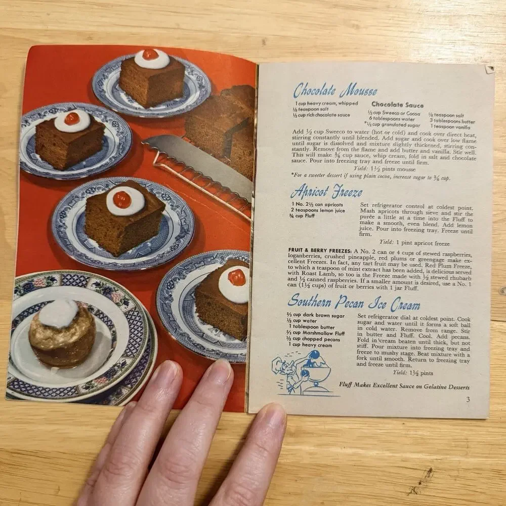 The New Yummy Book Recipes Made with Marshmallow Fluff Vintage 1947 Cookbook